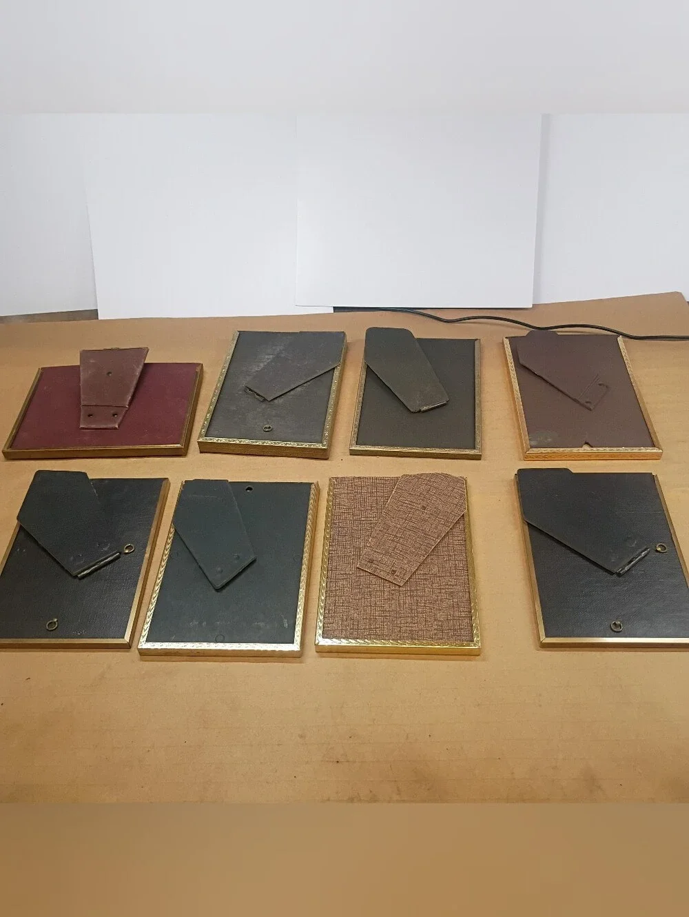 (8) Vintage Metal 5x8 Picture Frames